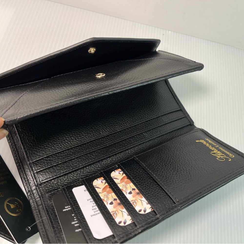 Ashwood Leather UK Genuine Pebble Leather Trifold Envelope Wallet wHaircalf flap - Picture 13 of 16